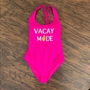 Pink bathing suit one piece